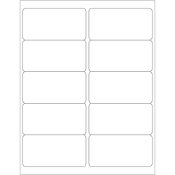 Tape Logic Weather-Resistant Laser Labels, LL252WR, Rectangle, 4in x 2in, White, Case Of 1,000