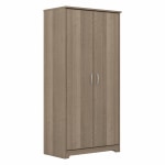 Bush Furniture Cabot Tall 30inW Storage Cabinet With Doors, Ash Gray, Standard Delivery