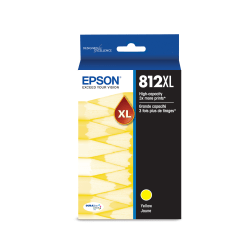 Epson 812XL DuraBrite High-Yield Yellow Ink Cartridge, T812XL420-S