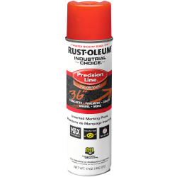 Rust-Oleum Industrial Choice M1600 System Solvent-Based Precision Line Inverted Marking Paint, 17 Oz, Fluorescent Red, Case Of 12 Cans