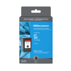 Office Depot Brand Remanufactured Black Ink Cartridge Replacement For HP 56