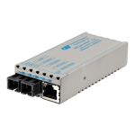 Omnitron miConverter Gx - Fiber media converter - GigE - 1000Base-T, 1000Base-X - RJ-45 / SC single-mode - up to 7.5 miles - 1310 nm