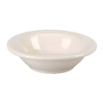 Hoffman Vertex China Round Fruit Bowls, 4 Oz, White, Pack Of 36 Bowls