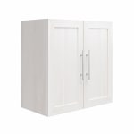 Ameriwood Home Systembuild Evolution Camberly Framed 24inW Wall Cabinet, Ivory Oak