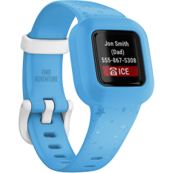 Garmin veÃƒâ€šÃ‚Â­vofit jr. 3 Smart Watch - Blue Stars - Silicone Band - Swimming, Health & Fitness, Tracking, Smartphone - Water Resistant - 164.04 ft Water Resistant