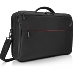 Lenovo Professional Carrying Case (Briefcase) for 15.6in Lenovo Notebook - Black - Wear Resistant, Tear Resistant - Polyethylene Foam - Polyurethane, Polyester Exterior Material - Trolley Strap, Handle - 13in Height x 16.1in Width x 4.5in Depth