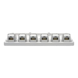 Tripp Lite Pre-Configured Unshielded Cat6 6-Port Surface-Mount Box, 110 IDC, RJ45, White - Surface mount box - RJ-45 X 6 - white