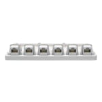 Eaton Tripp Lite Series Pre-Configured Unshielded Cat6 6-Port Surface-Mount Box, 110 IDC, RJ45, White - Surface mount box - RJ-45 X 6 - white