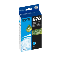 Epson 676XL DuraBrite Ultra High-Yield Cyan Ink Cartridge, T676XLXL220-S