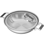 COOKCRAFT CCB-4003-12 Cookware - Cooking - Dishwasher Safe - Oven Safe - 3 quart Casserole - Stainless Steel - Stainless Steel Body - Silicone Handle - Glass Lid