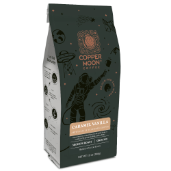 Copper Moon Coffee Ground Coffee, Caramel Vanilla Blend, 12 Oz Per Bag