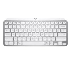 Logitech MX Keys Mini Minimalist Wireless Illuminated Keyboard, Pale Gray