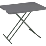 AbilityOne Blow-Molded Adjustable Folding Table, 28inH x 30inW x 20inD, Charcoal Gray/Gray