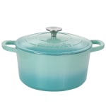 Crock-Pot Artisan 5-Quart Cast Iron Dutch Oven, Aqua Blue