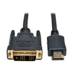 Eaton Tripp Lite Series HDMI to DVI Adapter Cable (M/M), 12 ft. (3.7 m) - Adapter cable - single link - HDMI male to DVI-D male - 12 ft - double shielded - black