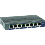 Netgear Prosafe Plus GS108E Ethernet Switch - 8 Ports - 10/100/1000Base-T - 2 Layer Supported - Desktop, Wall Mountable - Lifetime Limited Warranty