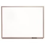 SKILCRAFT Non-Magnetic Melamine Dry-Erase Whiteboard, 48in x 72in, Aluminum Frame With Silver Finish (AbilityOne 7110-01-568-0398)