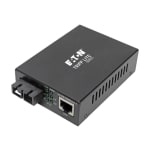 Eaton Tripp Lite Series Gigabit Singlemode Fiber to Ethernet Media Converter, POE+ - 10/100/1000 SC, 1310 nm, 20 km (12.4 mi.) - Fiber media converter - 1GbE - 10Base-T, 100Base-TX, 1000Base-T - RJ-45 / SC single-mode - up to 12.4 miles - 1310 nm