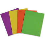 Sparco Leatherette 2-Pocket Letter Portfolio Folders, 8-1/2in x 11in, Assorted Colors, Box Of 25 Folders