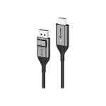 ALOGIC Ultra - Adapter cable - DisplayPort male latched to HDMI male - 6.6 ft - space gray - 4K support, active