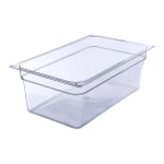 StorPlus Full-Size Plastic Food Pans, 8inH x 12 3/4inW x 20 3/4inD, Clear, Pack Of 6