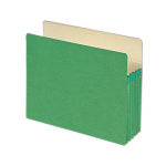 Smead Color File Pockets, 5 1/4in Expansion, 9 1/2in x 11 3/4in, Green, Pack Of 10