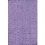 Joy Carpets Kid Essentials Solid Color Square Area Rug, Just Kidding, 6ft x 6ft, Very Violet