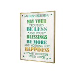 Amscan 475126 St. Patricks Day Irish Blessing Plaque, 16inH x 12-1/2inW x 12-1/2inD, Green