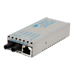 Omnitron miConverter Gx - Fiber media converter - GigE - 1000Base-T, 1000Base-X - RJ-45 / ST multi-mode - up to 722 ft - 850 nm