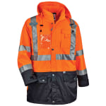 Ergodyne GloWear 8386 Type R Class 3 High-Visibility Outer Shell Jacket, 5X, Orange