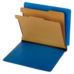 Pendaflex End-Tab Classification Folders, Letter Size, Dark Blue, Box Of 10