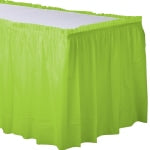 Amscan Plastic Table Skirts, Kiwi Green, 21' x 29in, Pack Of 2 Skirts