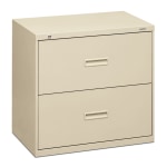 basyx by HON 400 30inW x 19-1/4inD Lateral 2-Drawer File Cabinet, Putty