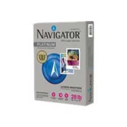 Navigator Platinum Office Multi-Use Paper, Letter Size (8 1/2in x 11in), 28 Lb, Smooth, Bright White, Carton Of 2,500 Sheets