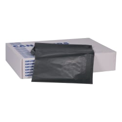 Heritage Low-Density Trash Can Liners, 0.35-mil, 10 Gallons, 23in x 24in, Black, Case Of 1,000 Liners