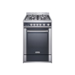 Magic Chef MCSRG24S - Range - freestanding - width: 23.6 in - depth: 23.6 in - height: 35.5 in - stainless steel/mirror glass