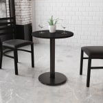 Flash Furniture Round Hospitality Table, 31-1/8inH x 24inW x 24inD, Black