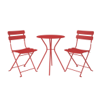 COSCO Bridgeport 3-Piece Outdoor Patio Bistro Set, Red