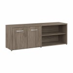 Bush Business Furniture Studio C 60inW Low Storage Cabinet With Doors And Shelves, Modern Hickory, Standard Delivery