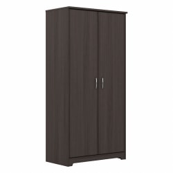 Bush Furniture Cabot Tall 30inW Storage Cabinet With Doors, Heather Gray, Standard Delivery