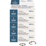 Business Source Standard Book Rings - 1in Diameter - Silver - Nickel Plated - 500 / Bundle