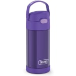 Thermos FUNtainer Water Bottle 12Oz - 12 fl oz - Purple - Stainless Steel, Silicone