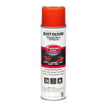 Rust-Oleum Industrial Choice M1800 System Water-Based Precision Line Inverted Marking Paint, 17 Oz, APWA Alert Orange, Pack Of 12 Cans