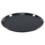 Carlisle GripLite Round Serving Tray, 16-1/2in, Black