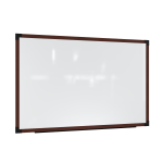 Ghent Prest Magnetic Dry-Erase Whiteboard, Porcelain, 38-1/4in x 62-1/4in, White, Carmel Oak Wood Frame