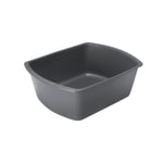 Medline Rectangular Plastic Washbasins, 8 Qt, Graphite, Case Of 50