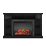 Ameriwood Home Overland Electric Corner Fireplace TV Stand For 50in TVs, Black