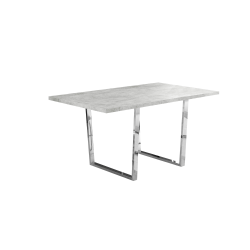 Monarch Specialties Esther Dining Table, 30-1/4inH x 59inW x 35-1/2inD, Gray