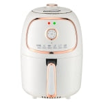 Brentwood 2 Qt Small Electric Air Fryer With Timer And Temp Control, White/Rose Gold