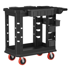 Rubbermaid 18-Tier Mobile Steam Table Pan Rack, 67-7/8inH x 18-5/8inW x 23-3/4inD, Black